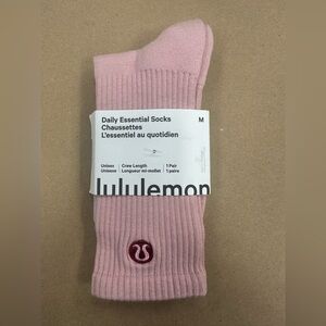 lululemon 🍋 Pink Haze Daily Essential Socks